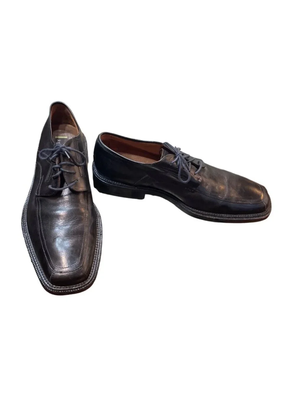 Johnston Murphy mens brown leather dress oxford shoes sz 9.5M SKUn 10-551